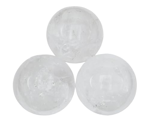 Image of Certified Clear Quartz Crystal Ball for Meditation - Premium Crystal Vastu Items for Home and Feng Shui Items for Good Luck - Ideal for Pooja Supplies and Spiritual Practices (2.5 inch Inch)