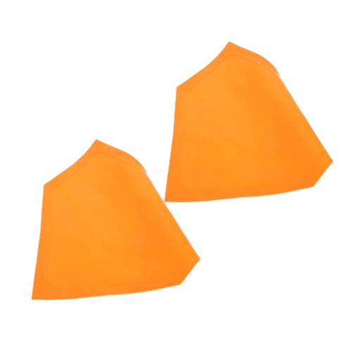 KESYOO 2pcs Flat Disc Baseball Backyard Batting Plate Softball Home Plate Softball Throw Down Plate Marker Plate for Teachers Pitching Practice Plate Gym Teachers Orange