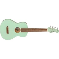 Fender Avalon Ténor Ukulélé Motif noyer Vert surf - Les Beatles, Paul McCartney, John Lennon, RIngo Starr, George Harrison Fender Avalon Ténor Ukulélé Motif noyer Vert surf – Image 3