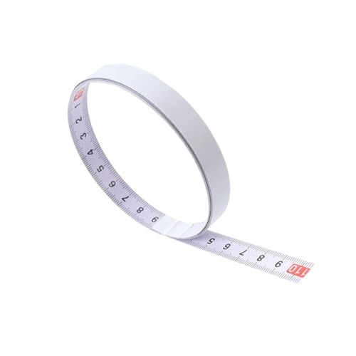 Cinta métrica adhesiva de acero blanca 2m