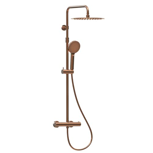 Essebagno Luisa colonne de douche thermostatique cuivre brossé
