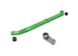 Traxxas Steering link, 6061-T6 aluminum/ servo horn, metal/ spacers (2) Green