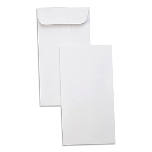 NextDay Labels #7 Coin Envelopes - 100-Pack White Gummed Money Envelopes for Cash, Coins, Jewelry, or Small Parts - Durable White Paper Cash for Home, Office, or Business Use - Made in USA