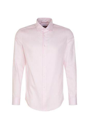 Seidensticker Herren Shaped Fit Langarm Business-Hemd Hemd, Rosa, 41 EU