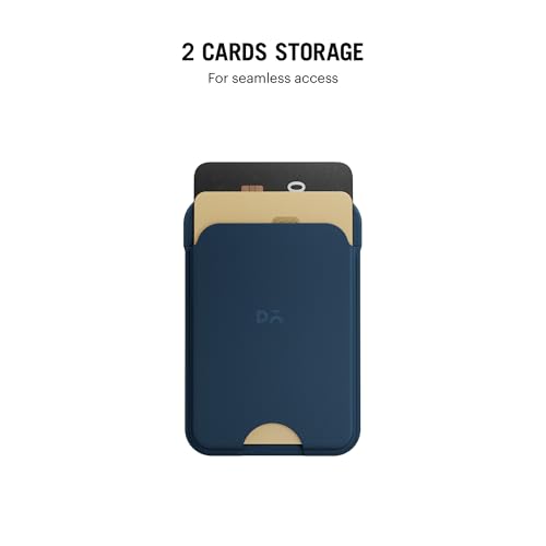 Image of DailyObjects Navy Blue Leatherite MagSafe Card Wallet
