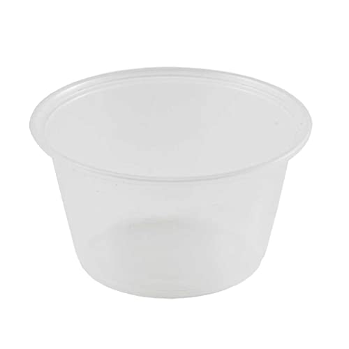 QNP Supplies [2500 Count 4oz Clear Plastic Disposable Portion Cups Only, Recyclable, Sauce, Samples, Jello, Souffle Cups