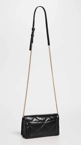 Tory Burch Women's Kira Diamond Quilt Chain Wallet, Black, One Size3