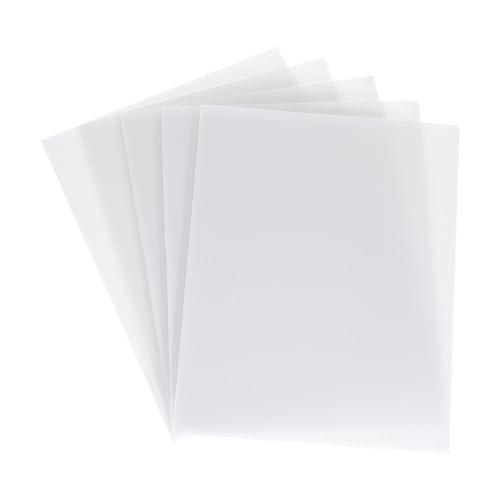 QUARKZMAN Wellpappe-Platten, 4 mm weiße Leere Rasenschilder, 11 Zoll x 8,5 Zoll wasserdichtes Schild, 5 Stück