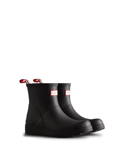 Hunter Women's Play Short Rain Boot, Black, 10
