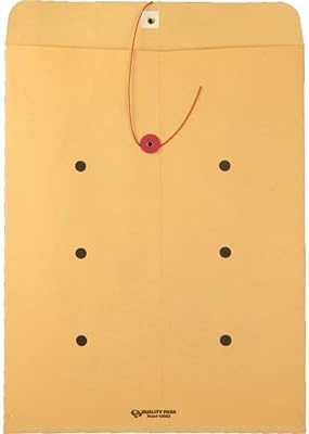 Miniatura 3 de Interdepartamental a rayas, 10 pulgadas de ancho x 13 pulgadas de largo, 32 sobres de cuerdabotón de 32 libras. - Paquete de 10