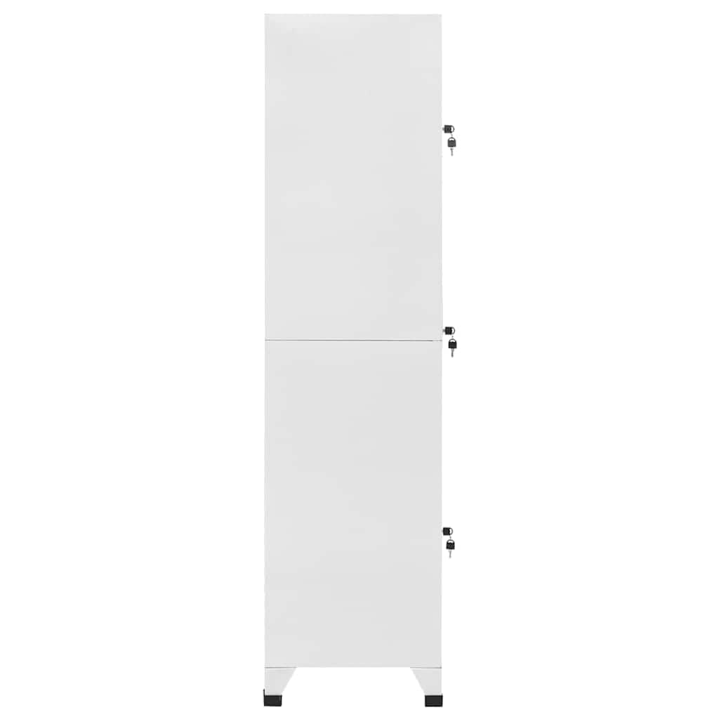 vidaXL Armoire à Casiers avec 3 Compartiments Armoire de Rangement Meuble de Rangement Vestiaire Sportif Entreprise Intérieur 38x45x180 cm