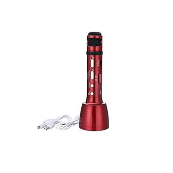 BLUELEX Multi-Function Wireless Bluetooth Handheld Microphone Stand Karaoke Mike with Speaker Audio Recording for Cellphone