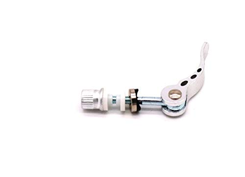 2 Stück Fahrrad Schnellspanner Quick-Release Sattelklemme M6x50 mm (Silber) Cover