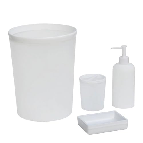 Caneca de basura blanca frosted para baño 2.1 gal miniatura 4