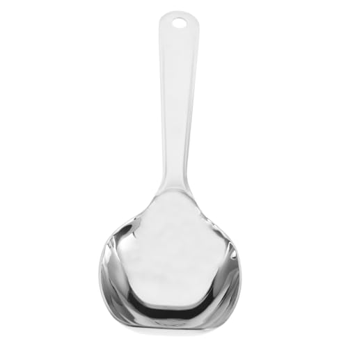STOBAZA Stainless Steel Serving Spoon with Long Handle Food Ladle for Buffet Restaurant and Home Kitchen Use Ergonomic Design for Comfortable Grip and Easy Cleaning
