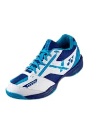 YONEX - YONEX Power Cushion 39 Junior Indoor Court Shoe (White/Blue) (White/blue, US Footwear Size System, Big Kid, Numeric, Medium, 4)