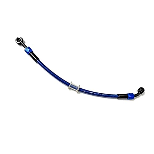Manguera de freno de moto de 70cm trenzada en acero inoxidable y tubo hidráulico M10 AN3 45°