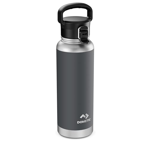 Dometic Thermo Bottle 120 – Termo de 1200 ml, tamaño botella de acero inoxidable, apta para lavavajillas, sin BPA, doble pared, termo, botella isotérmica – Slate