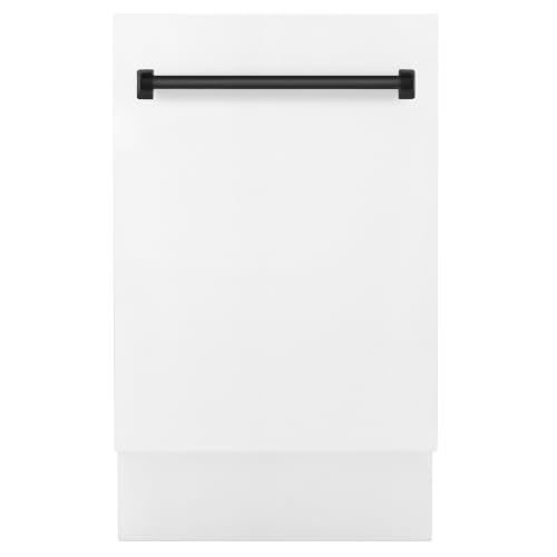 ZLINE 18-Inch Top Control Dishwasher in White Matte