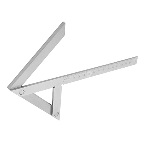 Zentrierwinkel Lineal, 150 x 130mm Zentrumsfinder Mittenfinder Mittenlehre, Mittelmarkierungslehre Zentrierwinkelsucher Winkelmessgerät 45° 90° Winkelmesser Mittellehre Zentrierlehre Anreißwerkzeug