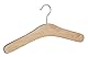 WENKO Kleiderbügel Berlin Eiche Natur - Garderoben-Bügel aus FSC zertifiziertem Echtholz, Holz - Eichenholz, 42 x 18 x 1 cm, Braun