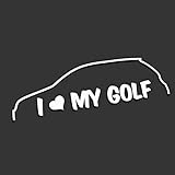 i love my golf xxl 1891 (bianco) // adesivo oem jdm style vinyl transfer