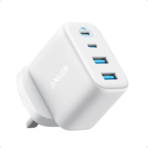 Anker Zolo 50W USB C Plug 4-Port USB C Charger with 2 USB-C & 2 USB-A Compact Fast Charger UK for iPhone 17/16/15/14/13 Series iPad Galaxy (White Cable Not Included)