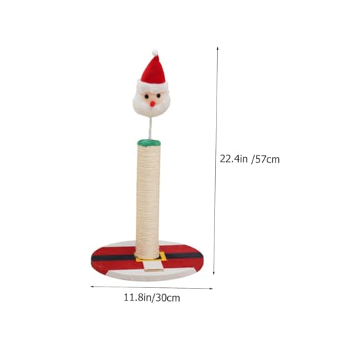 Poste rascador de gato con sisal y base para piso miniatura 7