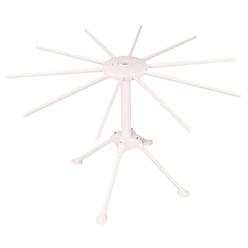Torre de aireación de fideos, árbol de secado de fideos, soporte plegable para colgar espaguetis, torre compacta de goteo de pasta con 10 asas de barra, estante seco de fideos frescos para