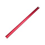 JAYIOLA Woodworking Aluminium T Nut Führungsschiene Werkbank Slot Schiene mit Vorgebohrten Befestigungslöchern für Werkstatt Reparaturarbeiten Hobbybe, Rot, 50 Cmx3 Cm
