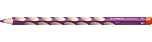 STABILO EASYcolors Ergonomic Colouring Pencil for Right-Handed Users, Single Pencil, Red Purple