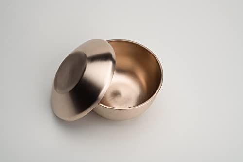 Premium Brassware Rice Bowl Soup Bowl Set Korean Traditional Handmade Tableware Bangjja Yugi Dinnerware, Bronze #TOP4