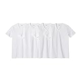 Goodfellow & Co Men's 4pk V-Neck T-Shirt (US, Alpha, Medium, Regular, Regular, White)