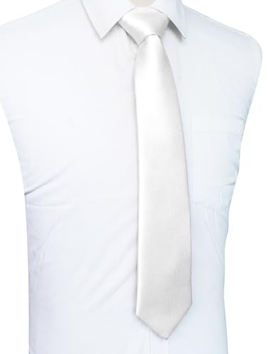 Image of JEMYGINS Solid Color Tie Mens Necktie for Business and Wedding