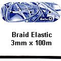 Fil polyester élastique noir 3mm pour création de masques et ajustement de tissus