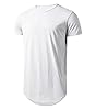 Athlemon Mens Long Shirts for Men Extra Long T Shirts Mens t-Shirts Longline Hipster Reflective Line Scallop Tees, Brown26+black+white-389, 3XL #3
