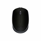 Logitech M171 Ratón inalámbrico para PC, Mac, portátil, 2,4 GHz con minireceptor USB, seguimiento óptico, duración batería 12 meses, ambidiestro, Negro