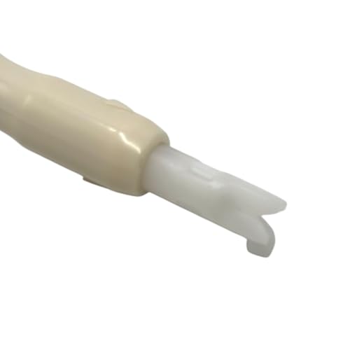 Image of ZENITH Threader Plastic White Long Pressure Foot Snap on Type for Automatic Electric Low Shank Sewing Machines Suitable for Usha Janome Brother Singer etc White (Threader Plastic White Long)