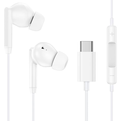 USB C Headphones for iPhone Headphones Wired Earbuds/Earphones Nosie Reduction Built-in Microphone & Volume Control Headsets Compatible with iPhone 17 Air 17 17 Pro 17 Pro Max 16e 16 Pro Max 15 Pro