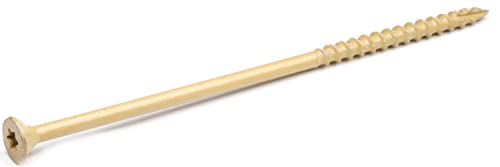 Image of IMSCREWS #10 x 5 Inch Deck Screws (25 Pack), Exterior Wood Fasteners - Epoxy Coated Star Drive Flat Head for Pressure Treated Lumber, Timber & Framing (Bit Not Included)