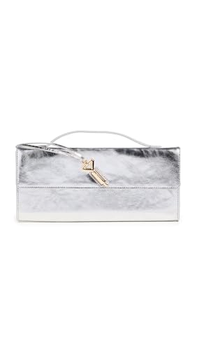 Florian London Women's Anya Clutch, Silver, One Size