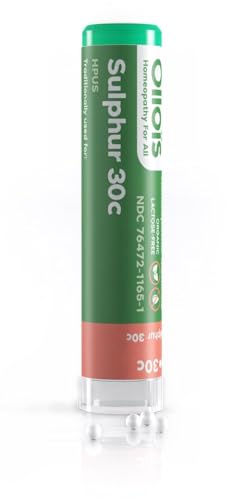 OLLOIS Sulphur 30c Organic Lactose-Free Homeopathic Medicine 80 Pellets (Pack of 1)