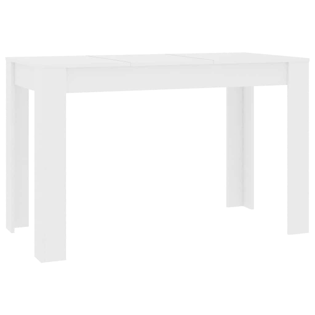 Esstisch Weiß 120x60x76 cm Holzwerkstoff | Langlebig und stabil, einfache Montage, pflegeleicht mit feuchtem Tuch, für Esszimmer und Küche