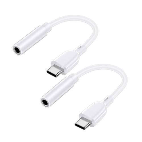 USB C to 3.5mm Audio Headphone Jack Adapter for Google Pixel 10 9A 9 Pro XL Fold 8A 7A 6A 8 7 Pro 5A 4 3,2Pack Type C to Aux Converter Dongle Cable Cord for Samsung Galaxy S25 S24 S22 S21 S20