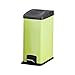 TOMYEUS Kompost Bin Kök/Skräp 12L Capace Capy Can Kitchen Trash Can Household Toilet Trash Can Office Bureau Panier en Papier à Pied, Blanc/Rose/Bleu/Vert Steg papperskorgen (Color : Green)