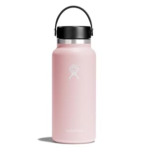 Hydro Flask Stainless Steel Wide Mouth Water Bottle with Flex Cap and Double-Wall Vacuum Insulation