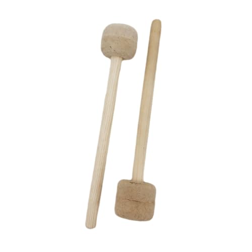 1ペア ドラムスティック ドラムマレットスティック フェルトドラムビーター パーカッションドラムツール 実用的なバチ ハ?ック 木製柄バチ シンプルなバチ 羊毛フェルトヘッド Alasum