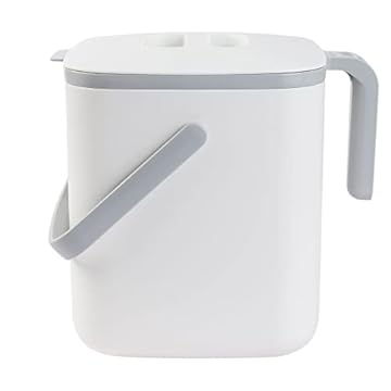 best kitchen countertop compost bin with lid and handle