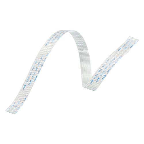 sourcing map Flexible Plano Cable Extensión Cinta Cables 10 Pasadores 1,0mm Paso 300mm para 3D Impresora, Bricolaje, Cámara, Pantalla y DVD Reproductor Conector A Tipo Paquete de 10