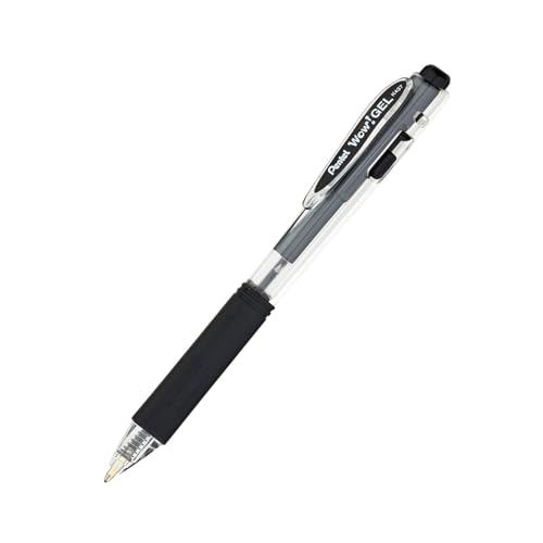 Bolígrafo retráctil Pentel Wow! Gel punta media negro x24